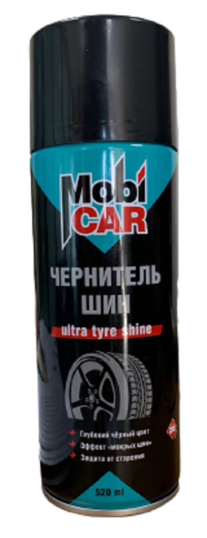 Чернитель шин MobiCAR, эффект 