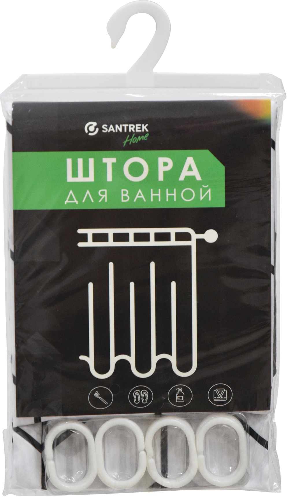 Шторка для ванной SANTREK HOME плетение 50363/307783 180x180 см серая —  цена в Волгодонске, купить в интернет-магазине, характеристики и отзывы,  фото